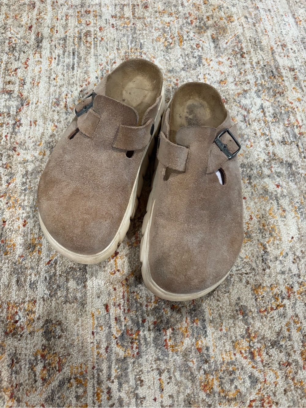 Birkenstock Papillio Women's Suede Mule Clogs in Taupe